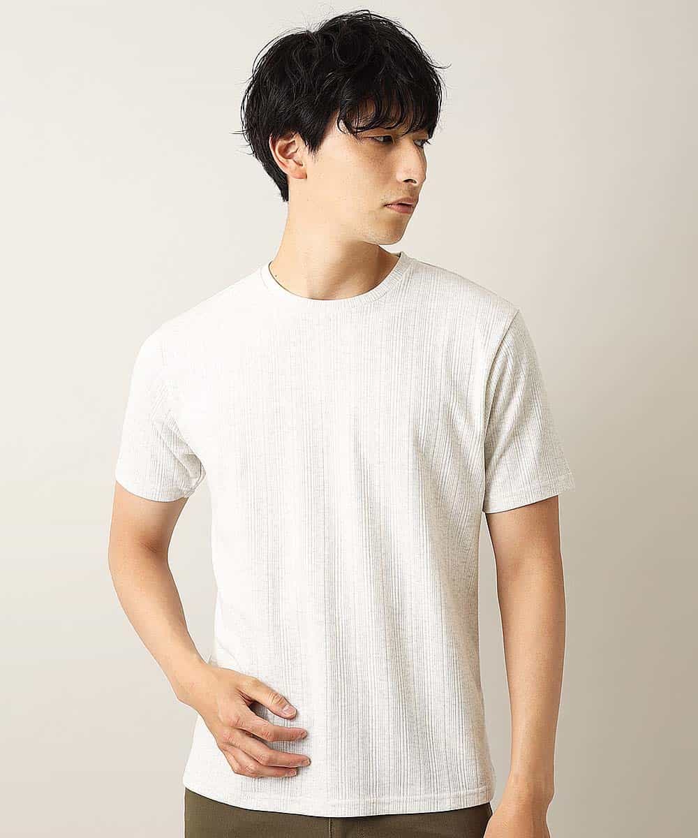 MKKHJ85059 MK MICHEL KLEIN HOMME(MKミッシェルクランオム) カットソー／ブライトハリヌキ アイボリー