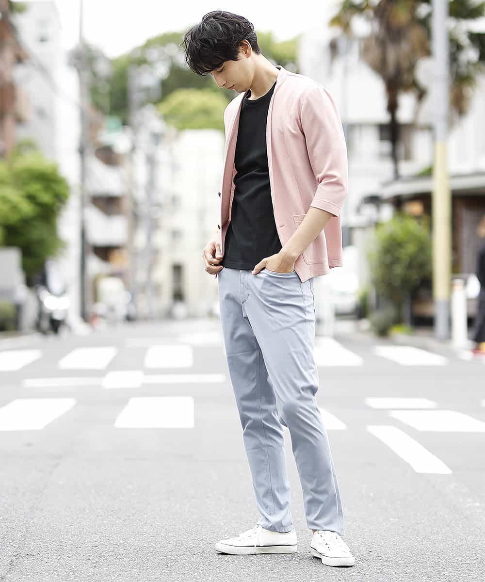 MKKHJ85059 MK MICHEL KLEIN HOMME(MKミッシェルクランオム) カットソー／ブライトハリヌキ ブラック