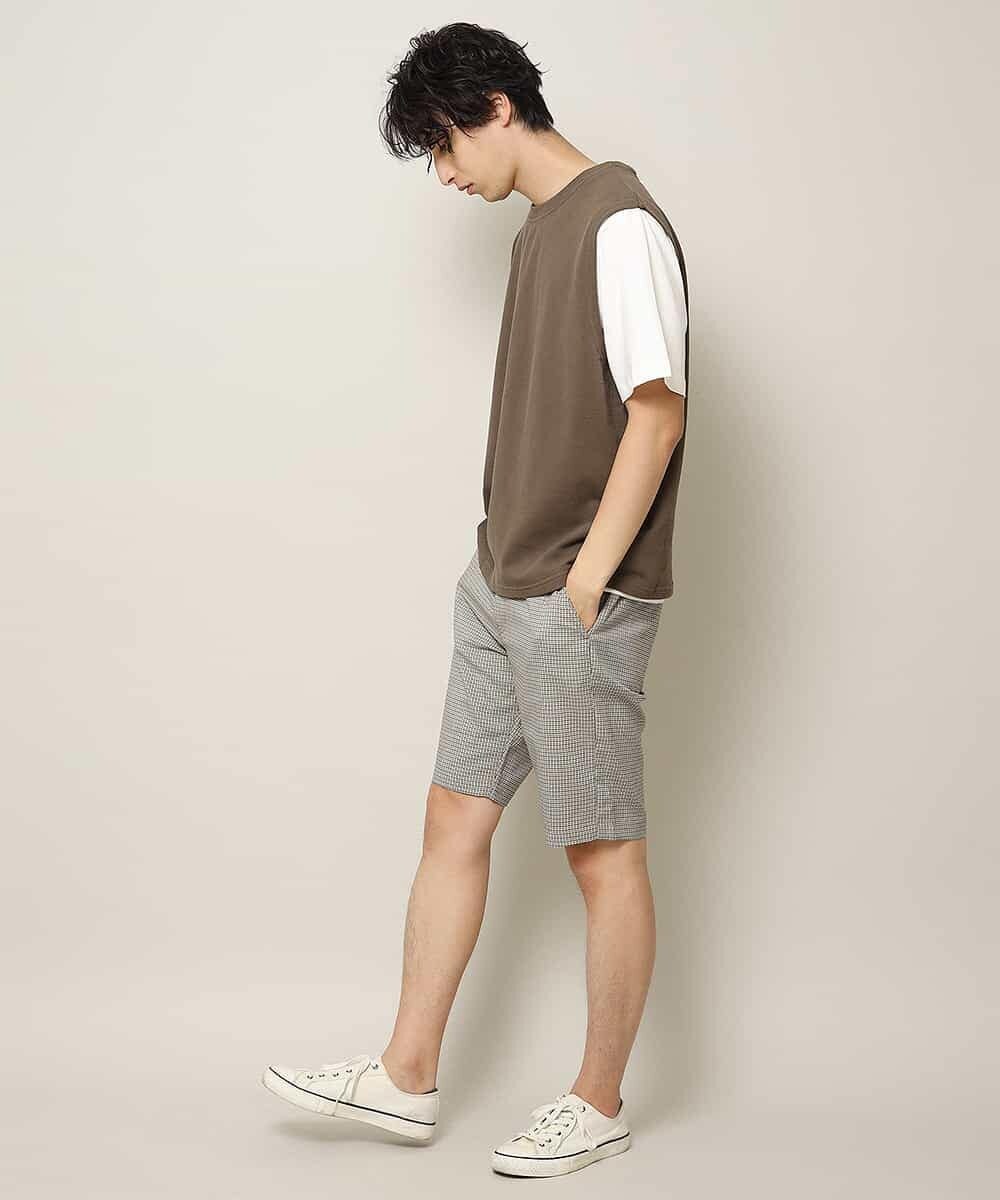 MKKHK49069 MK MICHEL KLEIN HOMME(MKミッシェルクランオム) ベストアンサンブルカットソー ブラウン