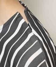 MKKHK57059 MK MICHEL KLEIN HOMME(MKミッシェルクランオム) ストライププルオーバーTシャツ ブラック