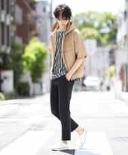 MKKHK57059 MK MICHEL KLEIN HOMME(MKミッシェルクランオム) ストライププルオーバーTシャツ ブラック