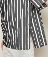 MKKHK57059 MK MICHEL KLEIN HOMME(MKミッシェルクランオム) ストライププルオーバーTシャツ ブラック