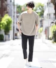 MKKHK58059 MK MICHEL KLEIN HOMME(MKミッシェルクランオム) ガンクラブチェックTシャツ ベージュ