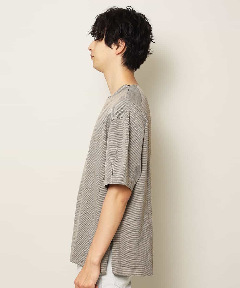 MKKHK58059 MK MICHEL KLEIN HOMME(MKミッシェルクランオム) ガンクラブチェックTシャツ ベージュ