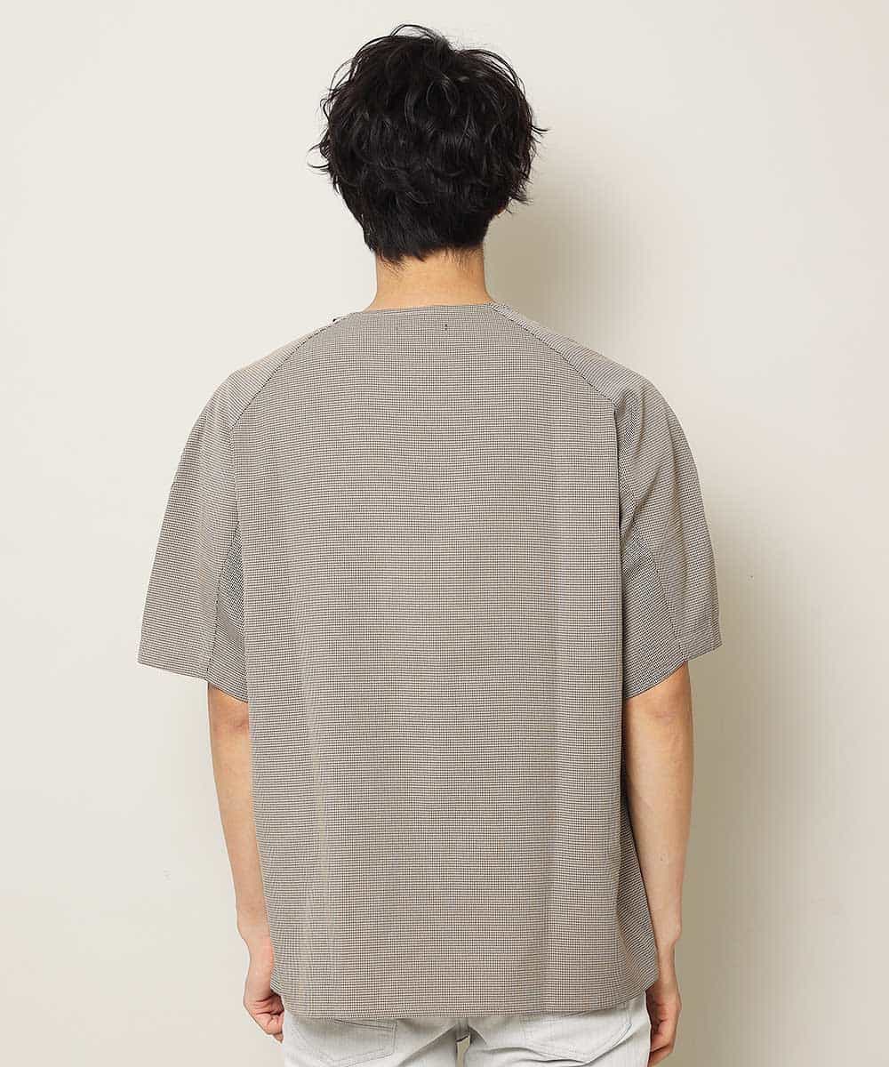 MKKHK58059 MK MICHEL KLEIN HOMME(MKミッシェルクランオム) ガンクラブチェックTシャツ ベージュ