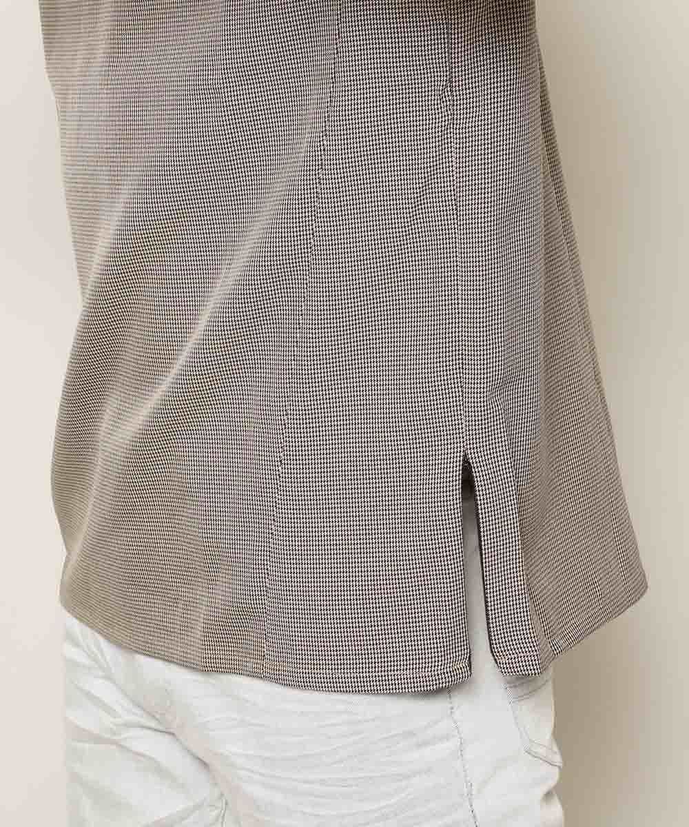 MKKHK58059 MK MICHEL KLEIN HOMME(MKミッシェルクランオム) ガンクラブチェックTシャツ ベージュ