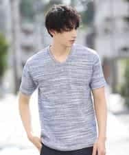 MKKHL21045 MK MICHEL KLEIN HOMME(MKミッシェルクランオム) カットソー／マッシュストレッチ ネイビー