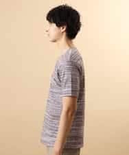 MKKHL21045 MK MICHEL KLEIN HOMME(MKミッシェルクランオム) カットソー／マッシュストレッチ パープル
