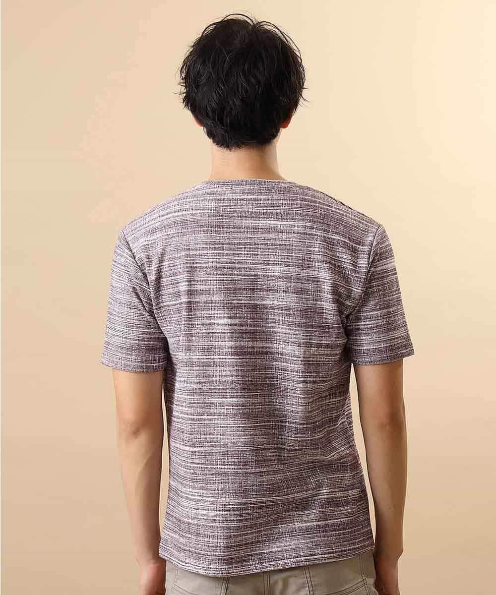 MKKHL21045 MK MICHEL KLEIN HOMME(MKミッシェルクランオム) カットソー／マッシュストレッチ パープル