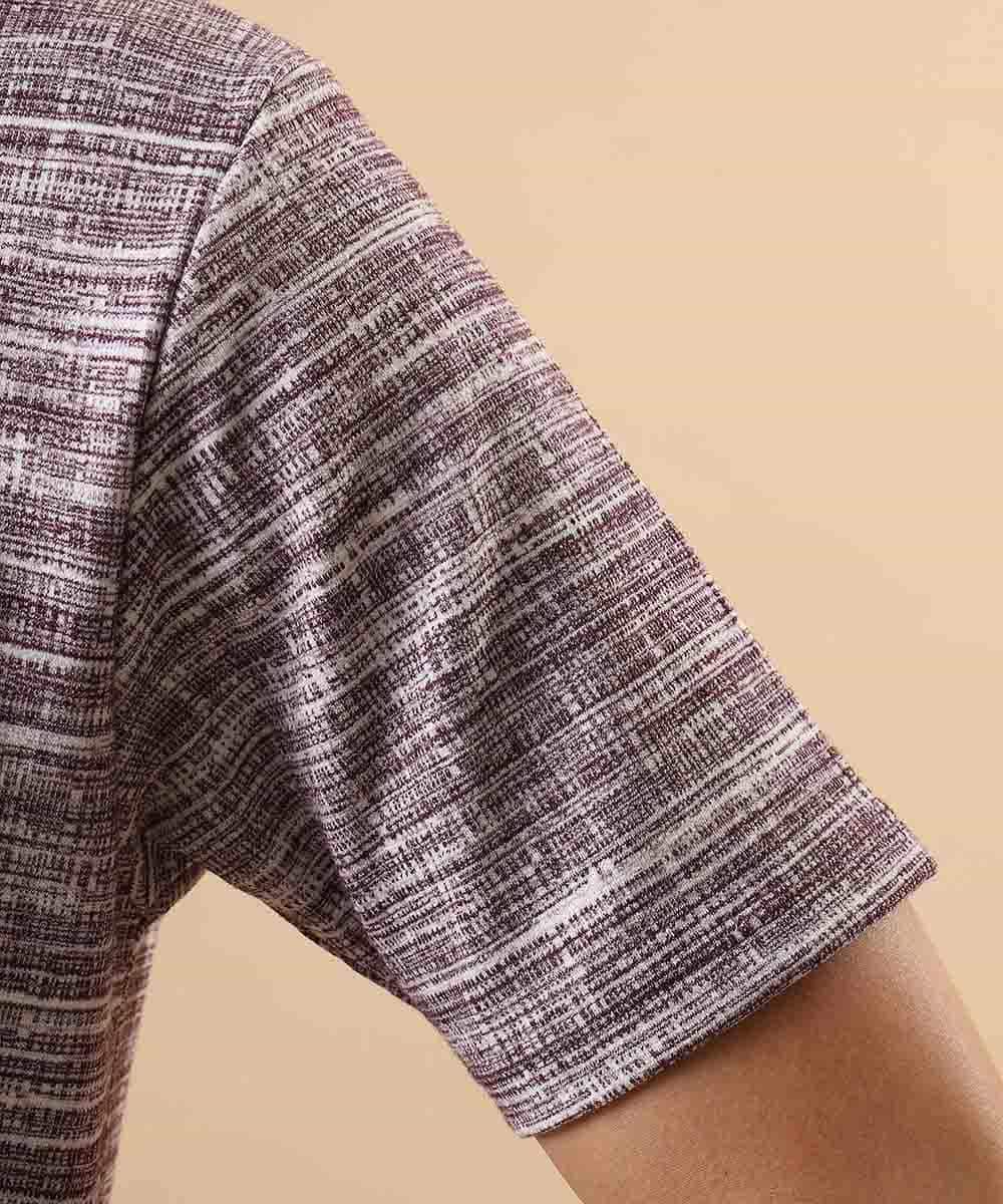 MKKHL21045 MK MICHEL KLEIN HOMME(MKミッシェルクランオム) カットソー／マッシュストレッチ パープル