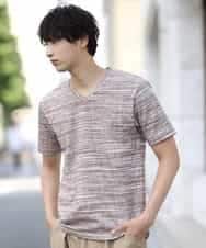 MKKHL21045 MK MICHEL KLEIN HOMME(MKミッシェルクランオム) カットソー／マッシュストレッチ ブラウン