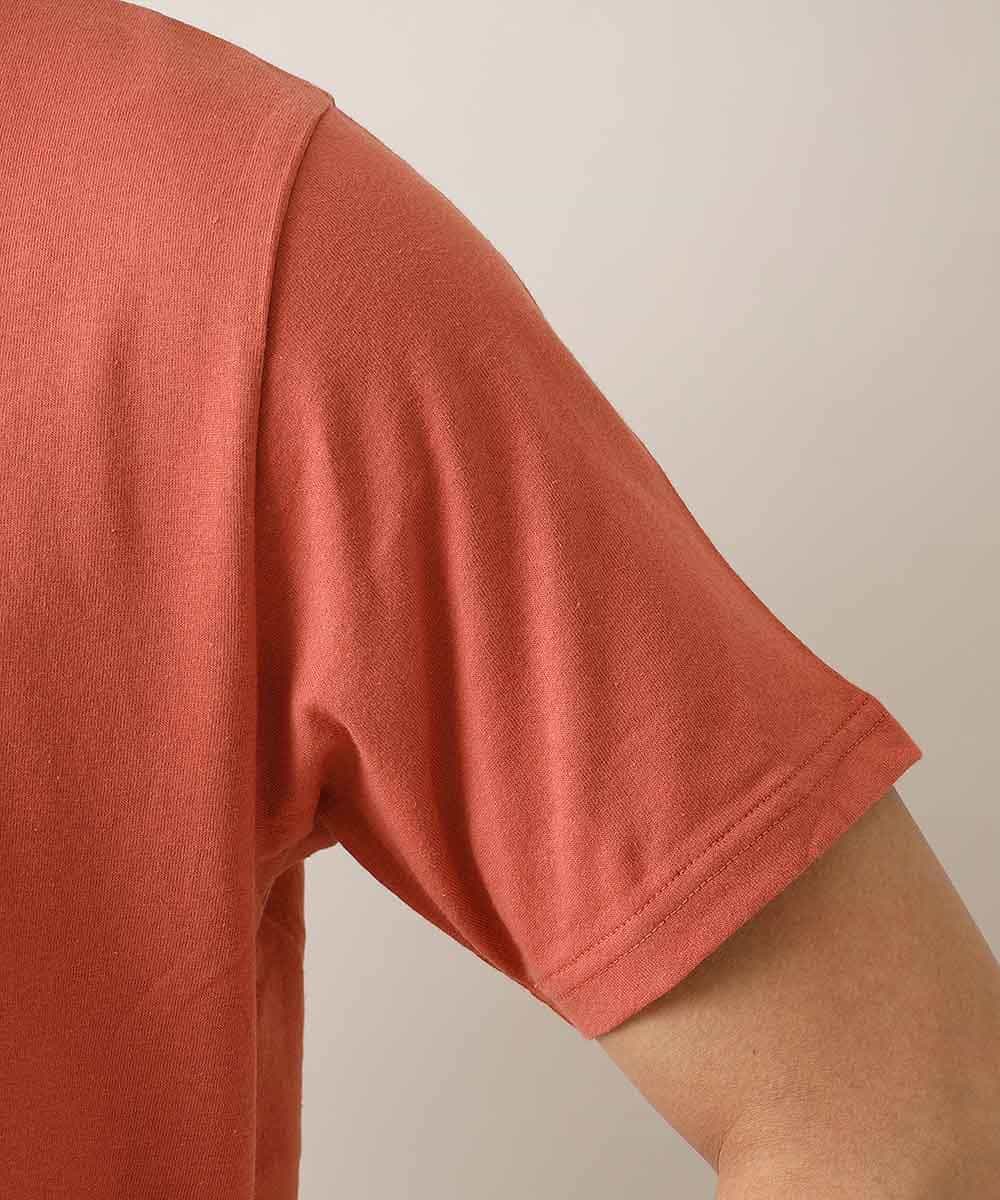MKKHL44045 MK MICHEL KLEIN HOMME(MKミッシェルクランオム) カットソー／刺繍Tシャツ オレンジ