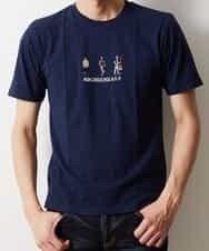 MKKHL44045 MK MICHEL KLEIN HOMME(MKミッシェルクランオム) カットソー／刺繍Tシャツ ネイビー