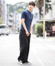 MKKHL44045 MK MICHEL KLEIN HOMME(MKミッシェルクランオム) カットソー／刺繍Tシャツ ネイビー