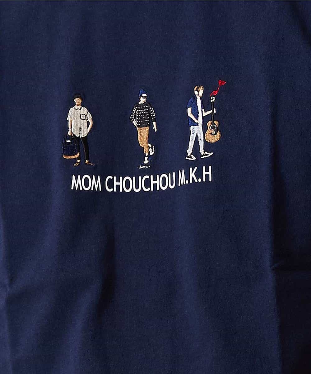 MKKHL44045 MK MICHEL KLEIN HOMME(MKミッシェルクランオム) カットソー／刺繍Tシャツ ネイビー
