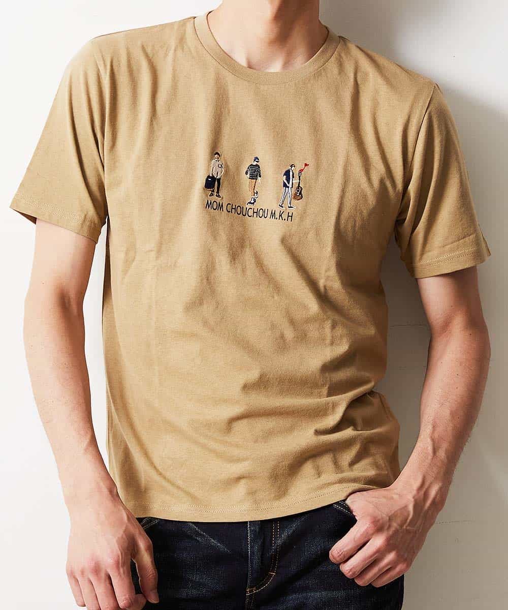 MKKHL44045 MK MICHEL KLEIN HOMME(MKミッシェルクランオム) カットソー／刺繍Tシャツ ベージュ