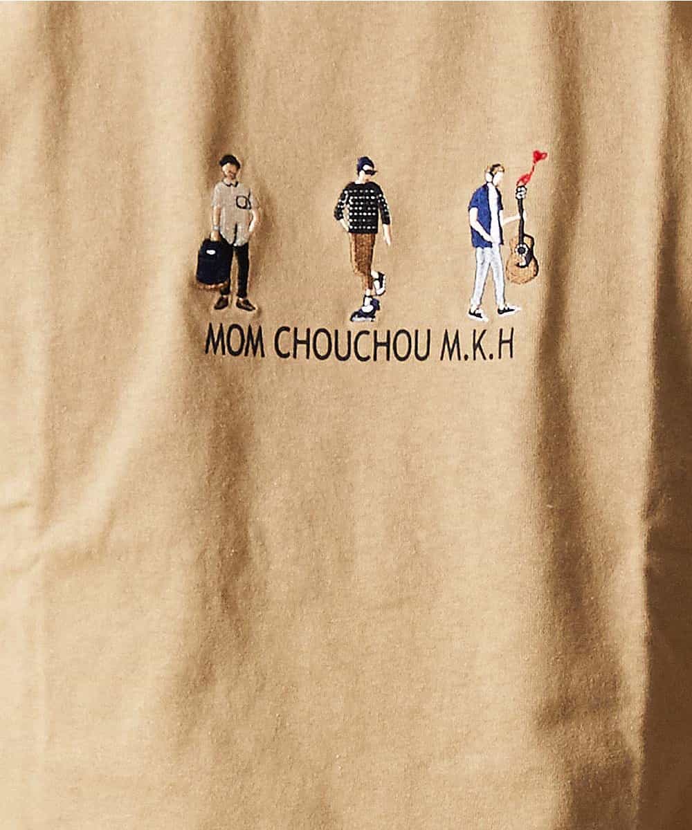 MKKHL44045 MK MICHEL KLEIN HOMME(MKミッシェルクランオム) カットソー／刺繍Tシャツ ベージュ