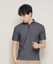 MKKHL87079 MK MICHEL KLEIN HOMME(MKミッシェルクランオム) ポロシャツ／ワンダーフェイスハニカム ダークブルー
