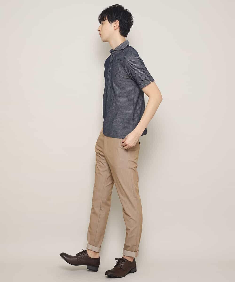MKKHL87079 MK MICHEL KLEIN HOMME(MKミッシェルクランオム) ポロシャツ／ワンダーフェイスハニカム ダークブルー