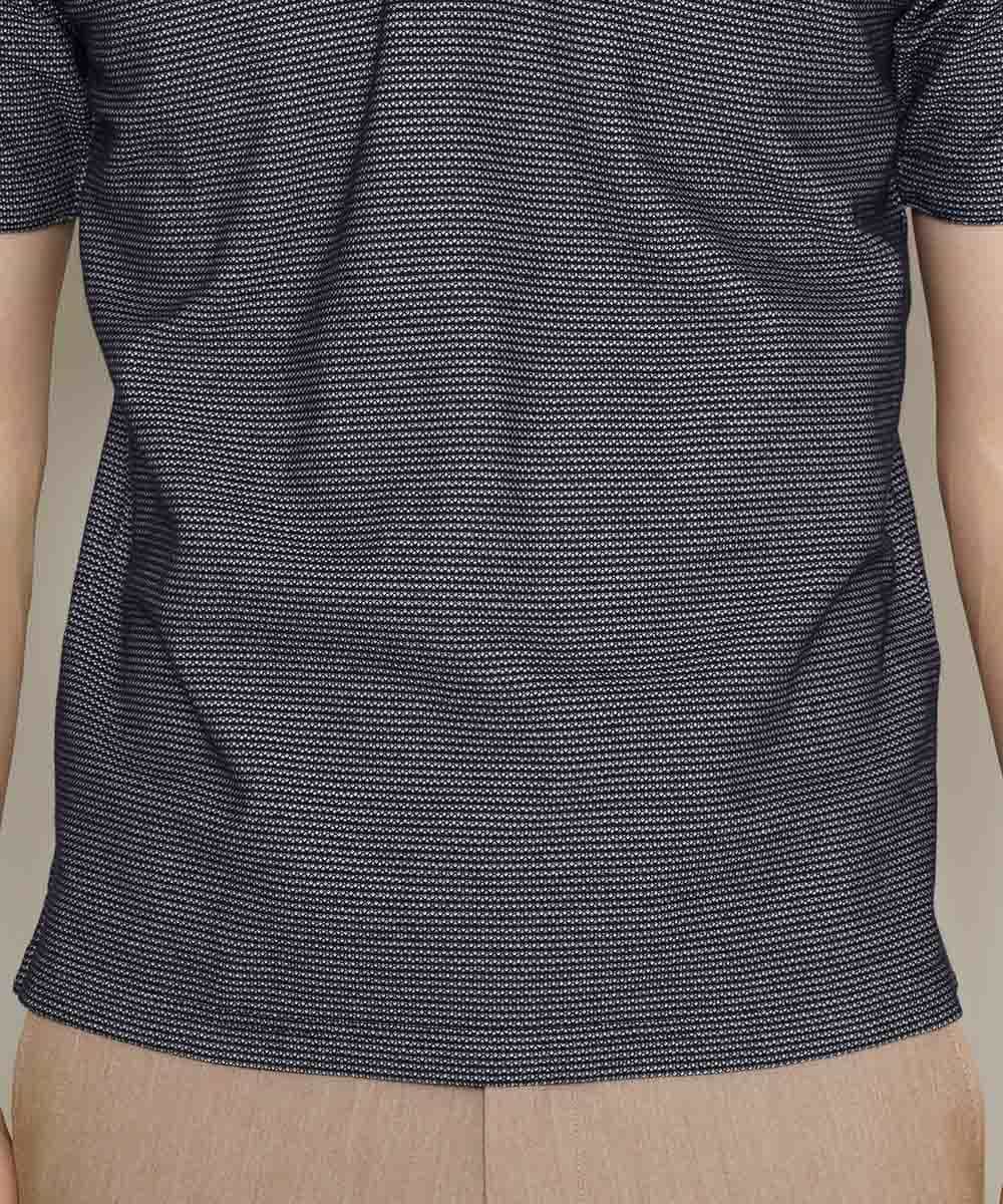 MKKHL87079 MK MICHEL KLEIN HOMME(MKミッシェルクランオム) ポロシャツ／ワンダーフェイスハニカム ダークブルー