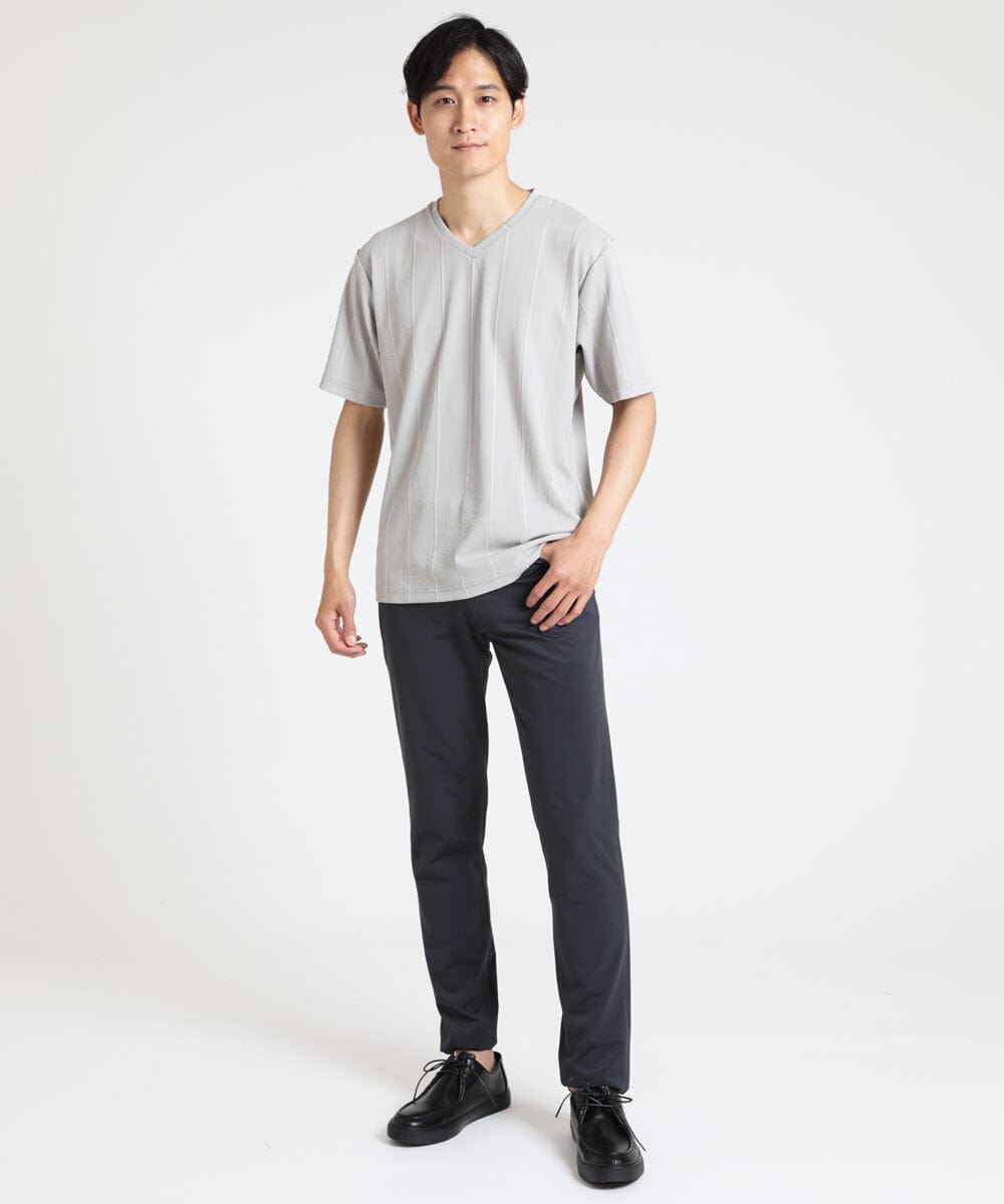 MKKHS54059 MK MICHEL KLEIN HOMME(MKミッシェルクランオム) カットソー / ワイドピッチテレコ　 ダークグレー(93)