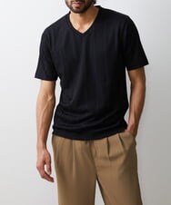 MKKHS54059 MK MICHEL KLEIN HOMME(MKミッシェルクランオム) カットソー / ワイドピッチテレコ　 ブラック(94)