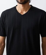 MKKHS54059 MK MICHEL KLEIN HOMME(MKミッシェルクランオム) カットソー / ワイドピッチテレコ　 ブラック(94)
