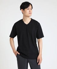 MKKHS54059 MK MICHEL KLEIN HOMME(MKミッシェルクランオム) カットソー / ワイドピッチテレコ　 ブラック(94)