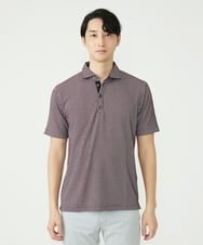 MKKHS58090 MK MICHEL KLEIN HOMME(MKミッシェルクランオム) ポロシャツ / サッカーストライプジャージ パープル(77)