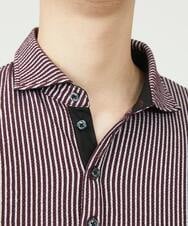 MKKHS58090 MK MICHEL KLEIN HOMME(MKミッシェルクランオム) ポロシャツ / サッカーストライプジャージ パープル(77)