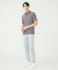 MKKHS58090 MK MICHEL KLEIN HOMME(MKミッシェルクランオム) ポロシャツ / サッカーストライプジャージ パープル(77)
