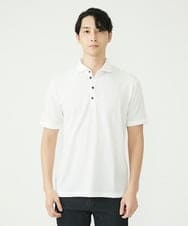 MKKHS58090 MK MICHEL KLEIN HOMME(MKミッシェルクランオム) ポロシャツ / サッカーストライプジャージ ホワイト(90)