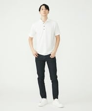 MKKHS58090 MK MICHEL KLEIN HOMME(MKミッシェルクランオム) ポロシャツ / サッカーストライプジャージ ホワイト(90)