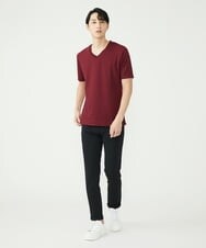 MKKHU02063 MK MICHEL KLEIN HOMME(MKミッシェルクランオム) へリンボンカットソー パープル(77)