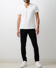 MKKHU32059 MK MICHEL KLEIN HOMME(MKミッシェルクランオム) カットソー / 楊柳（ヨウリュウ）Vネックカットソー ホワイト(90)