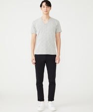 MKKHU32059 MK MICHEL KLEIN HOMME(MKミッシェルクランオム) カットソー / 楊柳（ヨウリュウ）Vネックカットソー ライトグレー(91)