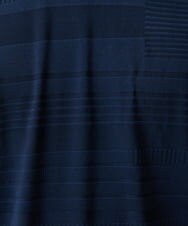 MKKHU61059 MK MICHEL KLEIN HOMME(MKミッシェルクランオム) カットソー / ジャガードマルチボーダー ネイビー(57)