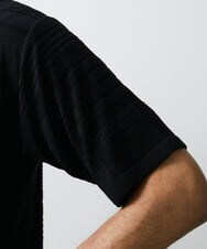 MKKHU61059 MK MICHEL KLEIN HOMME(MKミッシェルクランオム) カットソー / ジャガードマルチボーダー ブラック(94)