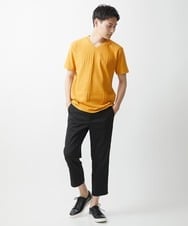 MKKHV53059 MK MICHEL KLEIN HOMME(MKミッシェルクランオム) 【大きいサイズあり】ＶネックＴシャツ/アソートリンクス マスタード