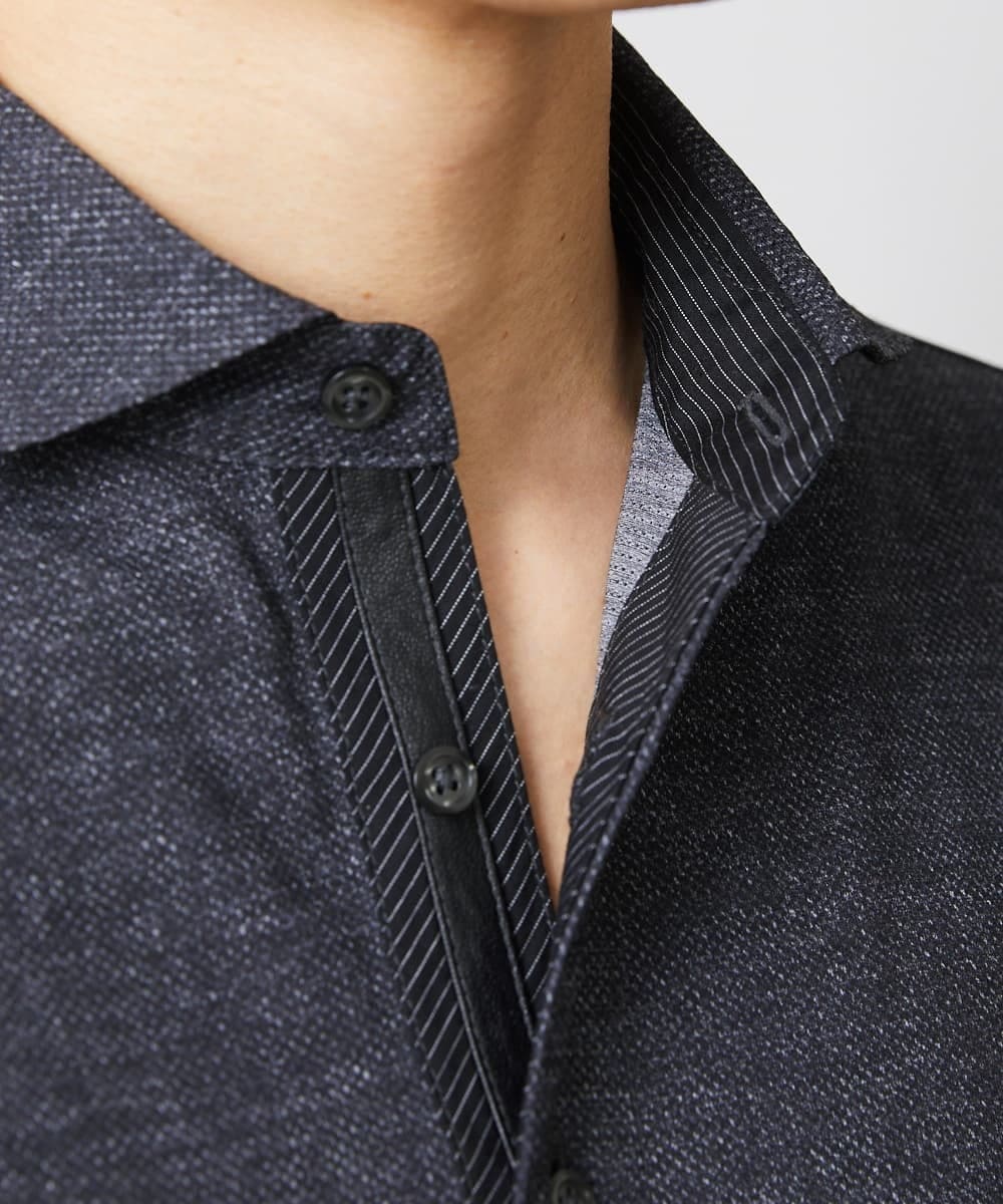MKKHV68120 MK MICHEL KLEIN HOMME(MKミッシェルクランオム) 【ON/OFF対応】BREATH MESH ポロシャツ ネイビー