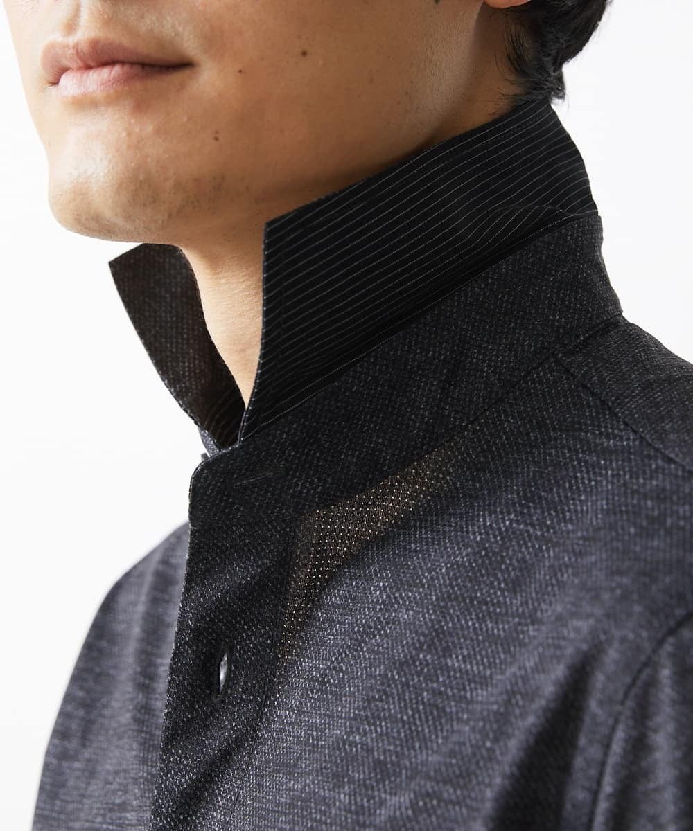 MKKHV68120 MK MICHEL KLEIN HOMME(MKミッシェルクランオム) 【ON/OFF対応】BREATH MESH ポロシャツ ネイビー