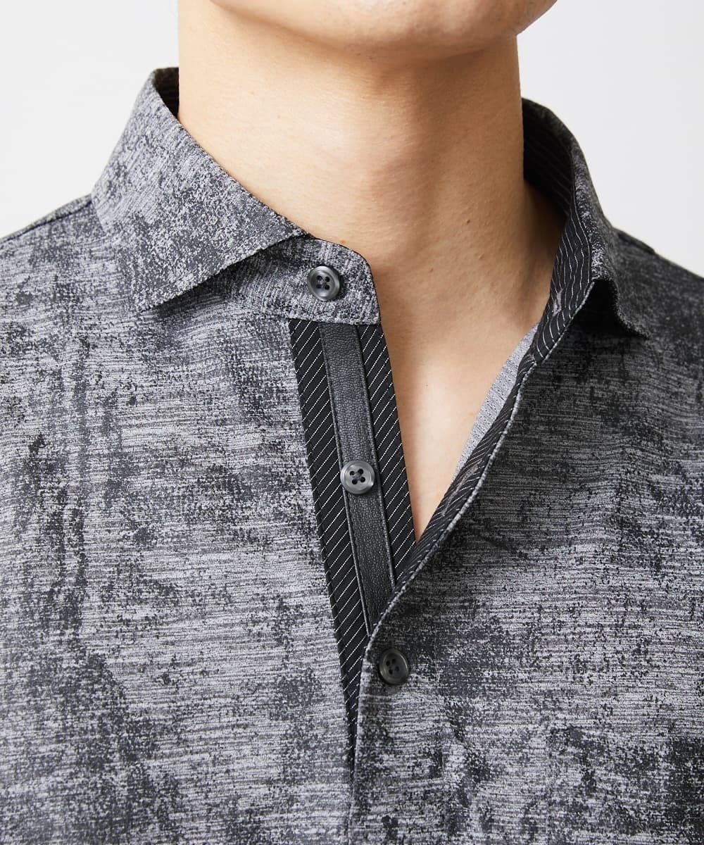MKKHV68120 MK MICHEL KLEIN HOMME(MKミッシェルクランオム) 【ON/OFF対応】BREATH MESH ポロシャツ グレー