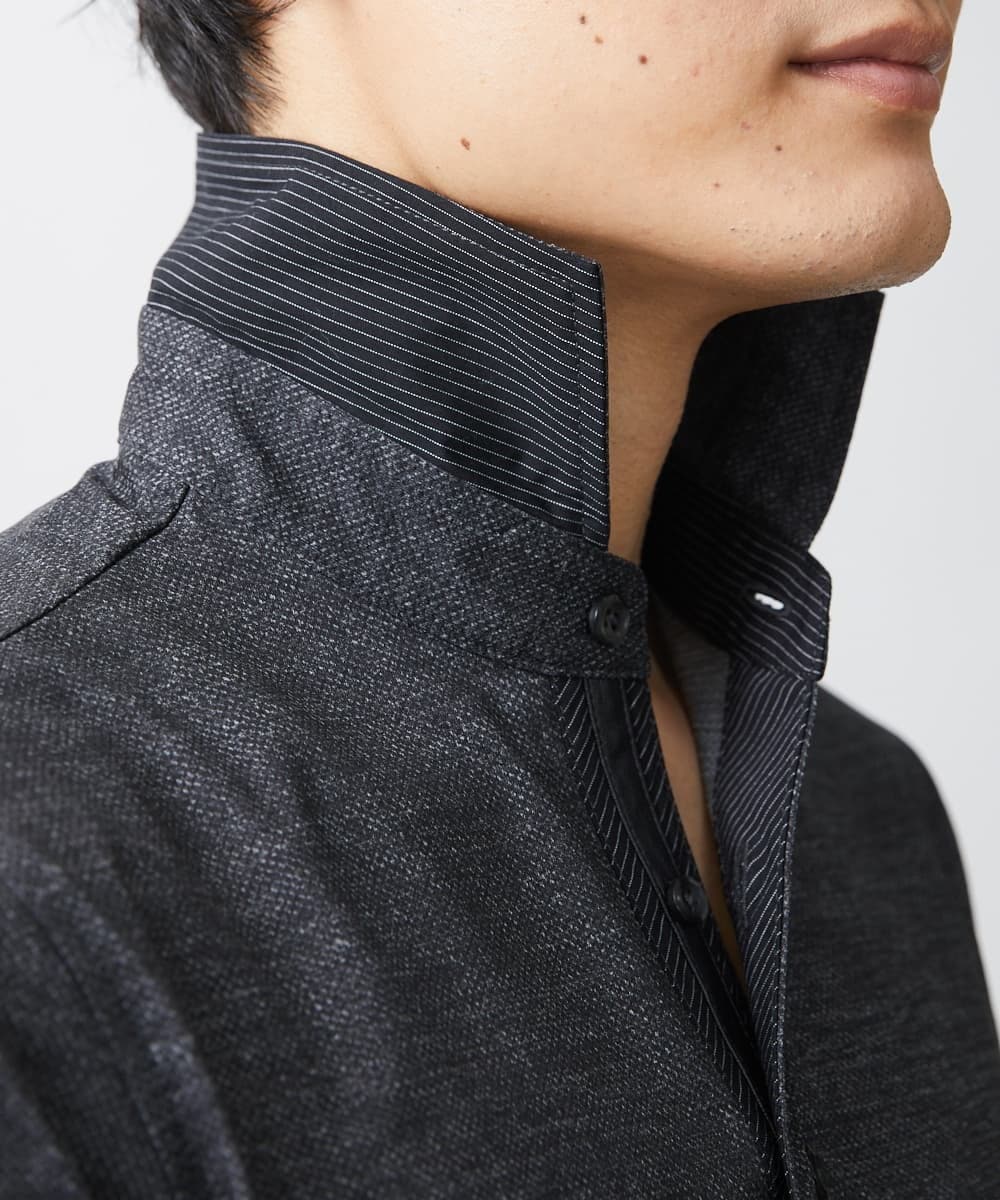 MKKHV68120 MK MICHEL KLEIN HOMME(MKミッシェルクランオム) 【ON/OFF対応】BREATH MESH ポロシャツ ダークグレー