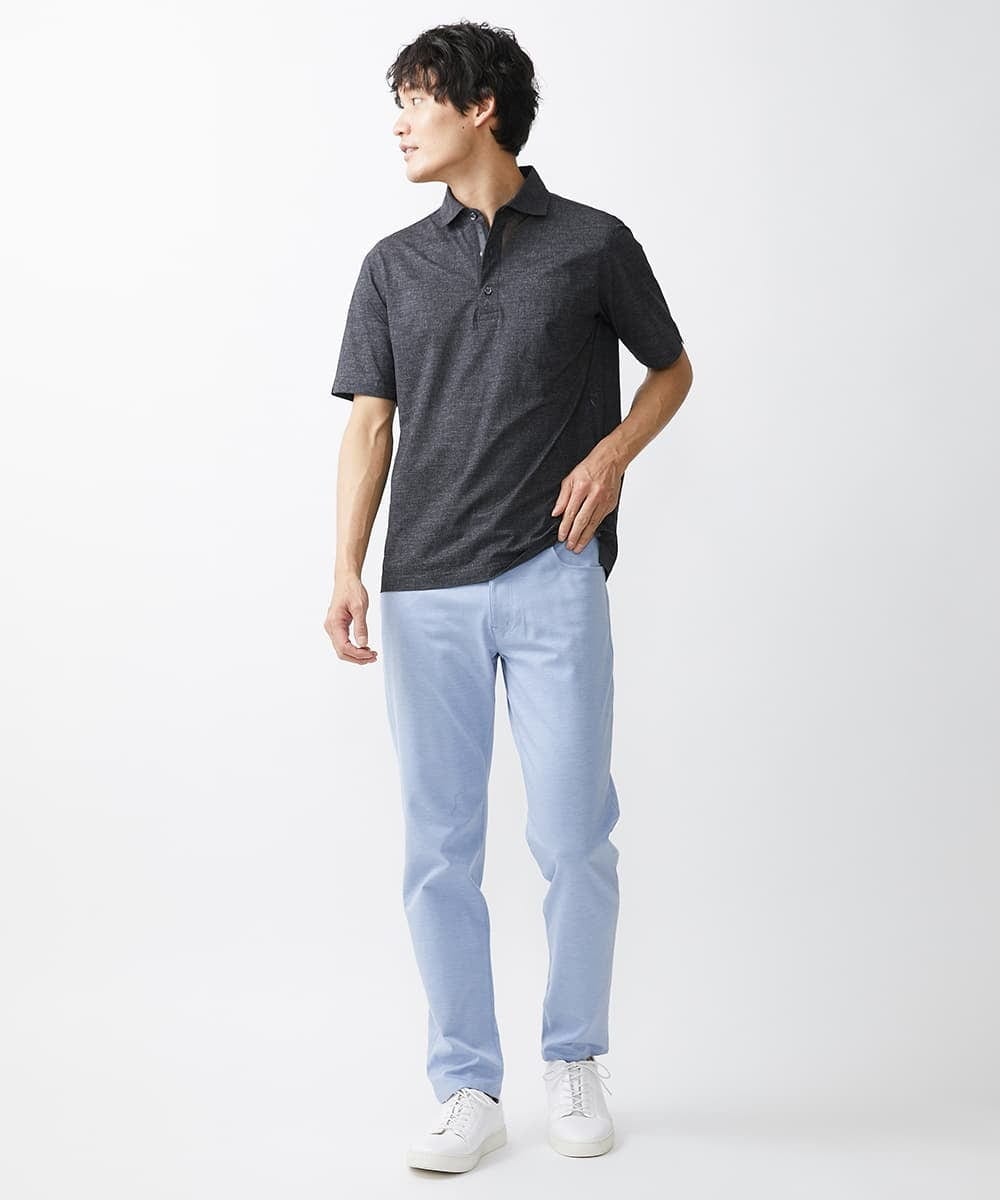MKKHV68120 MK MICHEL KLEIN HOMME(MKミッシェルクランオム) 【ON/OFF対応】BREATH MESH ポロシャツ ダークグレー