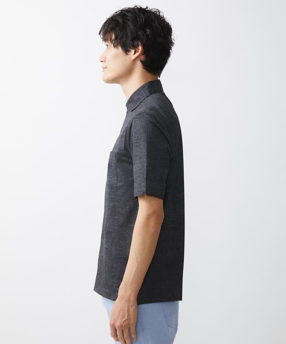 MKKHV68120 MK MICHEL KLEIN HOMME(MKミッシェルクランオム) 【ON/OFF対応】BREATH MESH ポロシャツ ダークグレー