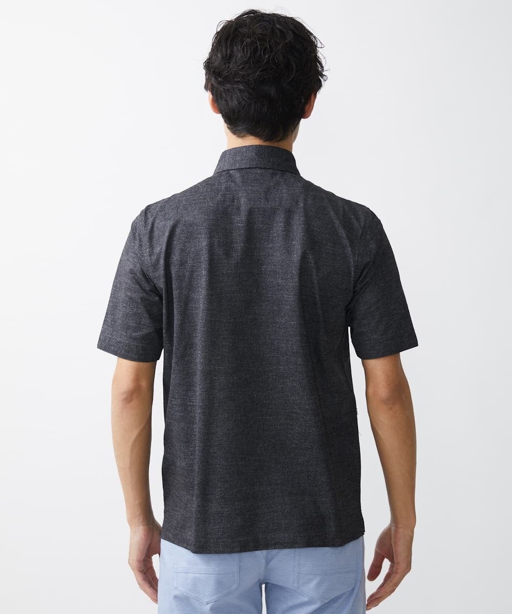 MKKHV68120 MK MICHEL KLEIN HOMME(MKミッシェルクランオム) 【ON/OFF対応】BREATH MESH ポロシャツ ダークグレー
