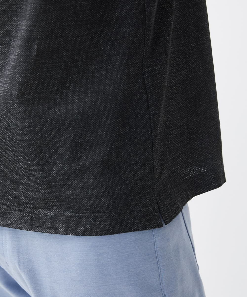 MKKHV68120 MK MICHEL KLEIN HOMME(MKミッシェルクランオム) 【ON/OFF対応】BREATH MESH ポロシャツ ダークグレー
