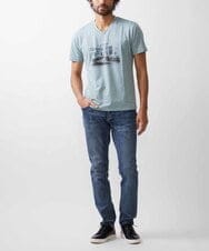 MKKHX06069 MK MICHEL KLEIN HOMME(MKミッシェルクランオム) 【大きいサイズあり】Tシャツ/風景プリント グリーン