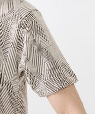 MKKHX23069 MK MICHEL KLEIN HOMME(MKミッシェルクランオム) 【大きいサイズあり】カットソー/ジオメトリックジャガード オレンジ