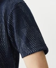 MKKHX23069 MK MICHEL KLEIN HOMME(MKミッシェルクランオム) 【大きいサイズあり】カットソー/ジオメトリックジャガード ネイビー